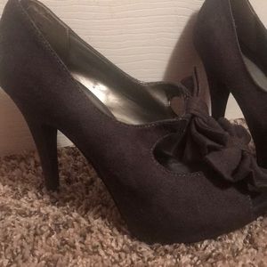 Gray high heels